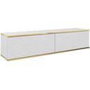 Κρεμαστό Έπιπλο Τηλεόρασης Oro_mdf Λευκό 135x30x32cm
