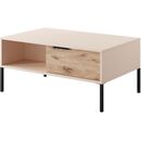 Τραπεζάκι Rave με Συρτάρια Μπεζ+φυσικό Viking 97x45x60cm