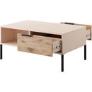Τραπεζάκι Rave με Συρτάρια Μπεζ+φυσικό Viking 97x45x60cm