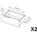 Τραπεζάκι Rave με Συρτάρια Μπεζ+φυσικό Viking 97x45x60cm