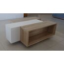 Τραπεζάκι Raylie-1 Φυσικό+λευκό 90x41x75cm