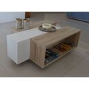 Τραπεζάκι Raylie-1 Φυσικό+λευκό 90x41x75cm
