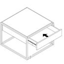 Τραπεζάκι Enjoy με Συρτάρι Χρώμα Φυσικό Artisan+μαύρο 60x42x60cm