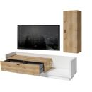 Σύνθεση Talina_ec_1 Λευκό+kingstone oak 240x175x48cm