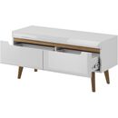 Έπιπλο Τηλεόρασης Nordi Λευκό+higloss Λευκό+riviera 107x50x40cm