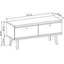 Έπιπλο Τηλεόρασης 02103-pr-stv Λευκό+riviera   107x50x40cm