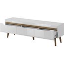 Έπιπλο Τηλεόρασης Nordi Λευκό + Higloss Λευκό + Riviera 160x50x40cm