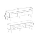 Έπιπλο Τηλεόρασης Nordi Λευκό + Higloss Λευκό + Riviera 160x50x40cm