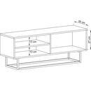 Έπιπλο Τηλεόρασης 02109-enj-w Λευκό 120x47x37cm