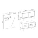 Έπιπλο Εισόδου Basic Χρώμα: Jackson Hickory +Γραφίτης 104x170x39cm