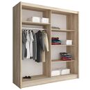 Ντουλάπα Συρόμενη Maja 2 Χρώμα Φυσικό Δρυς 180x200x62cm
