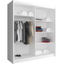 Ντουλάπα Συρόμενη 24114-wkw-150 Χρώμα Λευκό  150x200x62cm