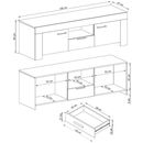 Έπιπλο Τηλεόρασης με Ράφι 36116-sk-tv Country Γκρι 155x50x47cm
