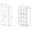 Βιτρίνα 36134-ln-hv Φυσικό 80x194x37cm