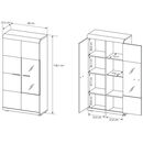Βιτρίνα 36134-ln-sv Φυσικό 80x158x37cm