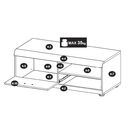 Έπιπλο Τηλεόρασης 36134-ln-tv Καρυδιά 120x44x54cm