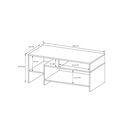Τραπεζάκι 36144-alv-40 Grandson+λευκό M120xy53xb60cm