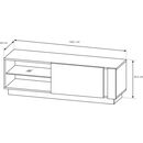 Έπιπλο Τηλεόρασης 36146-arc-stv Artisan+γραφίτης 138,1x45,5x40cm