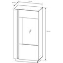 Βιτρίνα 36146w-arc-sv Λευκό+λευκό High Gloss+grandson72x154x40cm