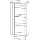 Βιτρίνα 36146w-arc-sv Λευκό+λευκό High Gloss+grandson72x154x40cm