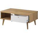 Τραπεζάκι 40109-pr Λευκό+riviera 107x46x67cm