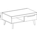 Τραπεζάκι Nordi Artisan+μαύρο 107x46x67cm