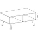 Τραπεζάκι Nordi Artisan+μαύρο 107x46x67cm