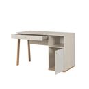 Alika Γραφείο με 1 Συρτάρι και 1 Πόρτα Whitewashed Chestnut/grey Print