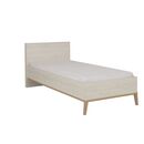 Alika Κρεβάτι Μονό 99x210x86εκ. ( για Στρώμα 90x200εκ. ) Whitewashed Chestnut/beech