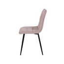 Amelia Καρέκλα Μεταλλική Επενδεδυμένη με Ύφασμα Dusty Pink 46x57x87εκ.