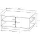 Τραπεζάκι 36146-arc-40 Artisan+γραφίτης 100x45,5x60 cm