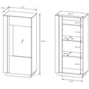 Βιτρίνα 36146-arc-sv Artisan+γραφίτης 72x154x40cm