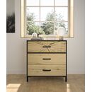 Armor Συρταριέρα με Τρία Συρτάρια 81x45x83εκ. Helvezia oak / Black