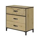 Armor Συρταριέρα με Τρία Συρτάρια 81x45x83εκ. Helvezia oak / Black