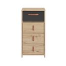 Arthus Συρταριέρα Ψηλή με 4 Συρτάρια 44x41x87εκ. Artisan oak / Black