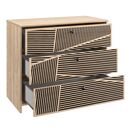 Claustra Συρταριέρα με 3 Συρτάρια 92x45x78εκ. Blond oak / Μαύρο