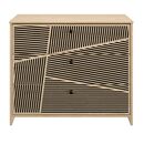 Claustra Συρταριέρα με 3 Συρτάρια 92x45x78εκ. Blond oak / Μαύρο