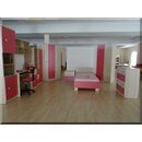 Βιβλιοθήκη 03102-dm Φυσικό Jesion+μπορντώ  80x160x40cm