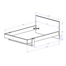 Duplex Κρεβάτι Διπλό 150x204εκ. (Για Στρώμα 140x200εκ. ) Black/natural Chestnut