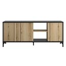 Esteban Έπιπλο Τηλεόρασης με 3 Πόρτες 160x40x66εκ. Helvezia oak / Μαύρο