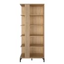 Faro Βιβλιοθήκη 80x35x190εκ. Blond oak / Μαύρο