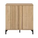 Faro Ντουλάπι Αποθήκευσης Χαμηλό 80x45x85εκ. Blond oak / Μαύρο