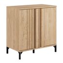 Faro Ντουλάπι Αποθήκευσης Χαμηλό 80x45x85εκ. Blond oak / Μαύρο