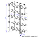 Russel Βιβλιοθήκη 136x44x180εκ. Helvezia Oak/black