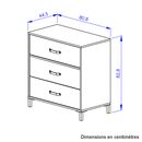 Armor Συρταριέρα με Τρία Συρτάρια 81x45x83εκ. Helvezia oak / Black