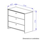 Claustra Συρταριέρα με 3 Συρτάρια 92x45x78εκ. Blond oak / Μαύρο