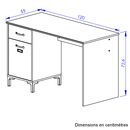 Manchester Γραφείο με 1 Ντουλάπι και 1 Συρτάρι 120x55εκ. Helvezia Oak/black