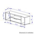 Hack Gamer Έπιπλο Τηλεόρασης 163x45x48εκ. Μαύρο με Μπλε led