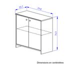 Motoco Κονσόλα - Ντουλάπι Αποθήκευσης 80x36x77εκ. White - Ceruse Chestnut