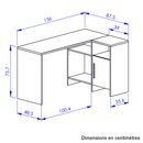 Liverpool Γραφείο Γωνιακό 136x88x76εκ. Natural Chestnut / Λευκό